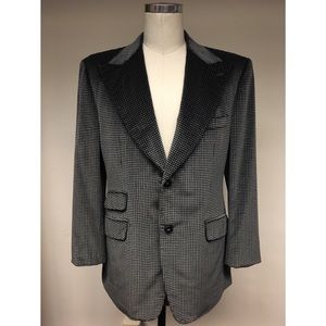 Velvet Houndstooth Blazer